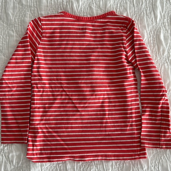 Mini Boden Red and White Striped Reindeer Long Sleeve Tee Size 2/3T. EUC. - Picture 4 of 4